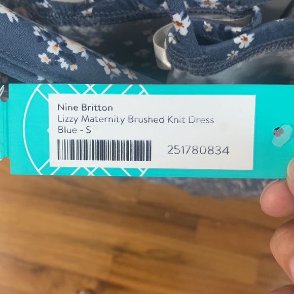 Nine Britton Lizzy Maternity Brushed Knit Summer Dress - Pregnancy - Size Small - Picture 6 of 6